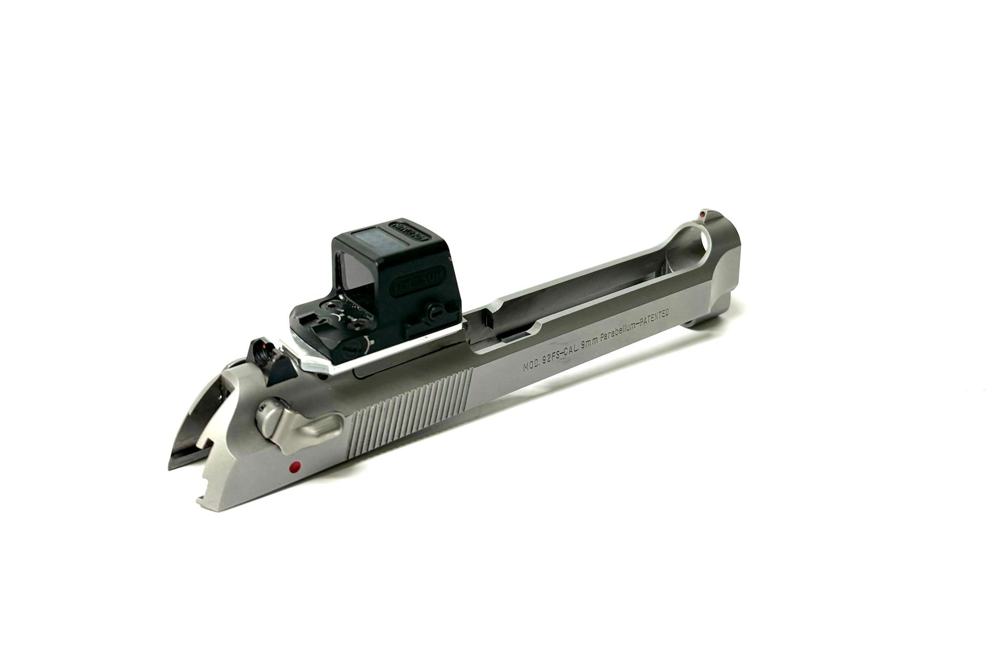 Beretta 92FS/M9 Direct Mount Low Profile Optic Cut Red Dot Green Dot Slide Milling OEM Plate Dlah Designs Rear
