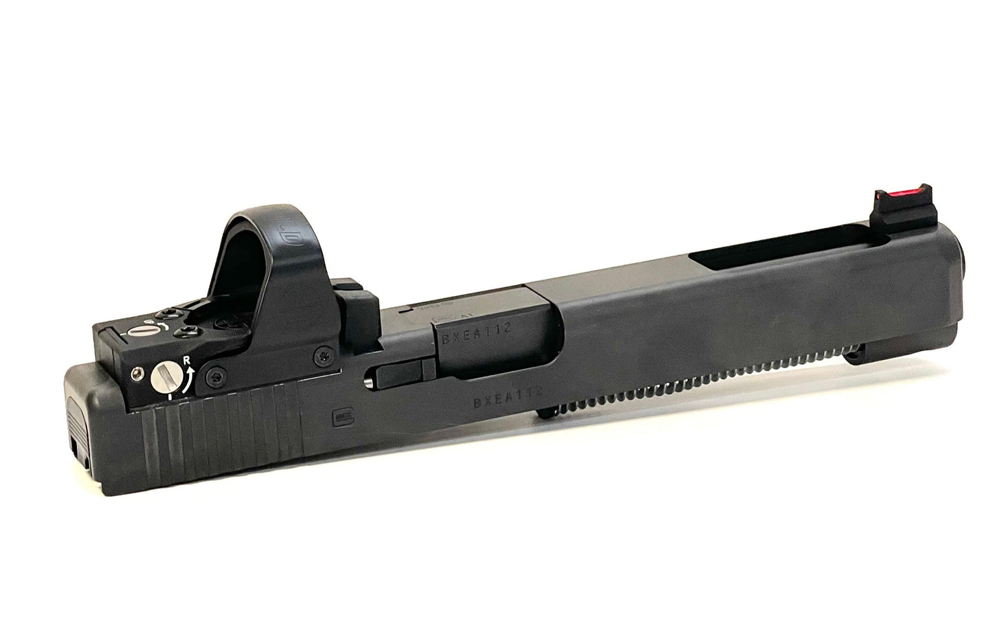 Glock 17 19 22 34 Battlecut Leupold Delta Point Pro Direct Mount Low Profile Optic Cut Red Dot Green Dot Slide Milling Rear Angle
