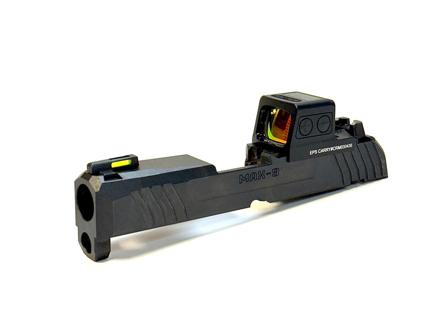 Ruger Max 9 Holosun HS EPS Carry 407k 507k RMSC Direct Mount Low Profile Optic Cut Red Dot Green Dot Slide Milling Front Angle2