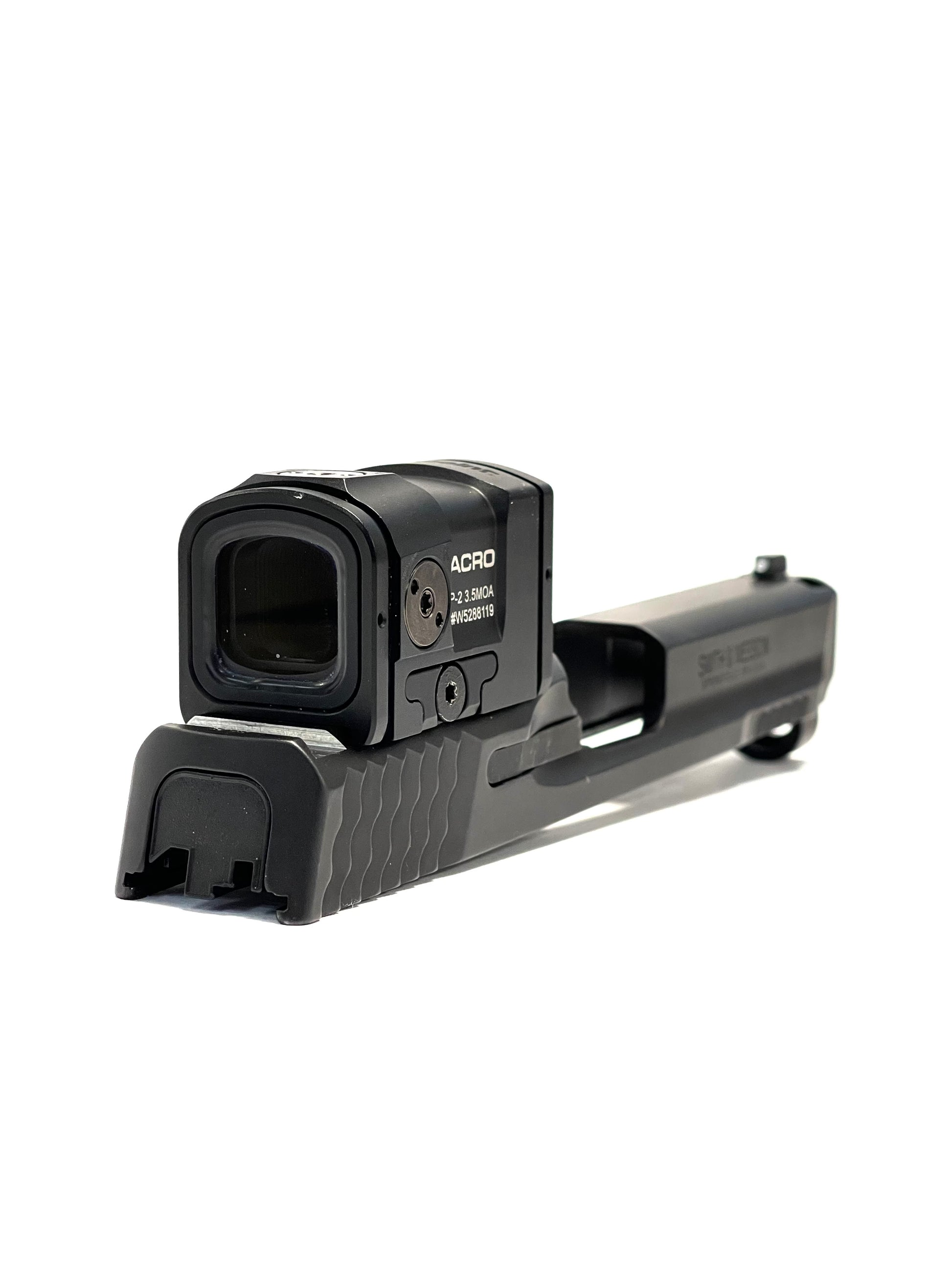 Smith and Wesson M&P 2.0 Aimpoint ACRO Direct Mount Low Profile Optic Cut Red Dot Green Dot Slide Milling Rear Angle2