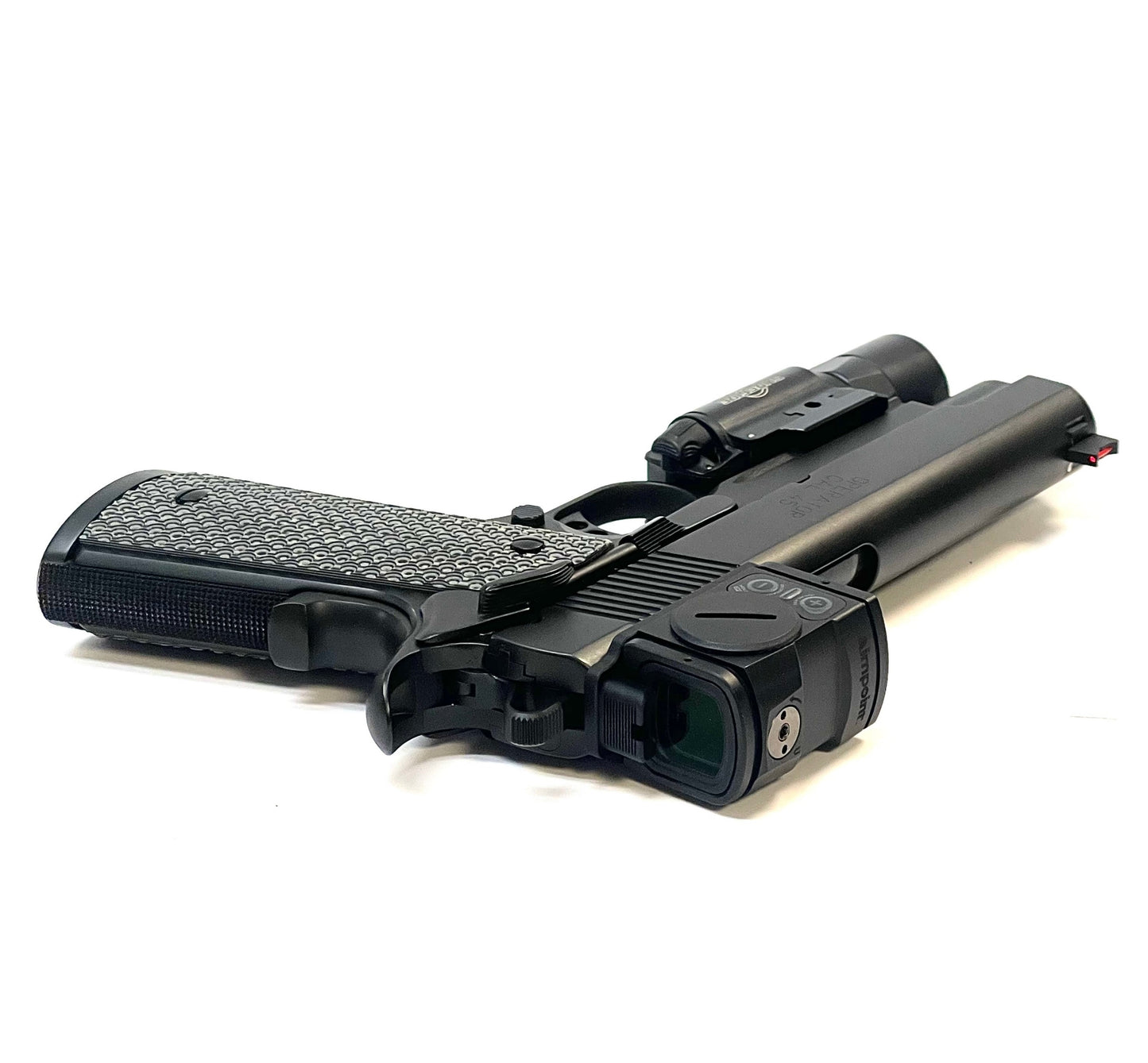 Springfield 1911 Operator DPO Plate Cut ACRO Direct Mount Low Profile Optic Cut Red Dot Green Dot Slide Milling Rear Angle