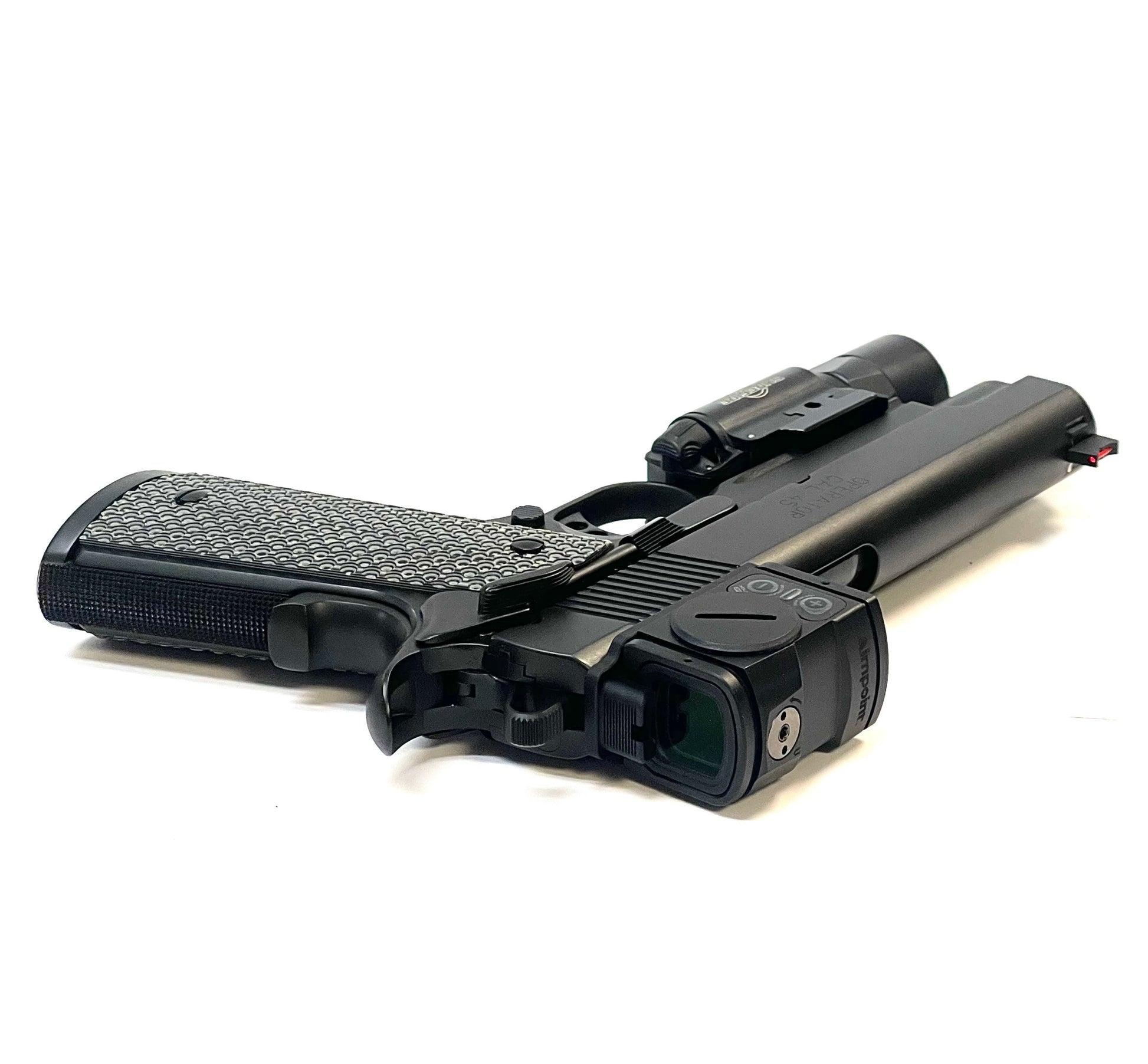 Springfield 1911 Operator DPO Plate Cut ACRO Direct Mount Low Profile Optic Cut Red Dot Green Dot Slide Milling Rear Angle
