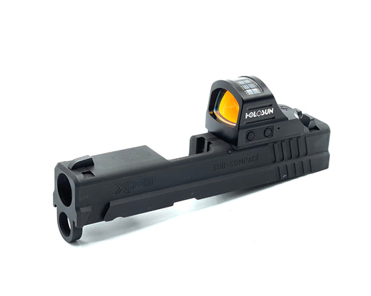 Springfield XD XD9 XD45 XD-M Elite Sub-Compact Holosun HS 507C 507 Comp Direct Mount Low Profile Optic Cut Red Dot Green Dot Slide Milling Front Angle