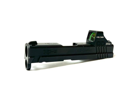 Springfield XD XD9 XD45 XD-M Elite Sub-Compact Holosun HS EPS Carry 407k 507k RMSC Direct Mount Low Profile Optic Cut Red Dot Green Dot Slide Milling Front Angle