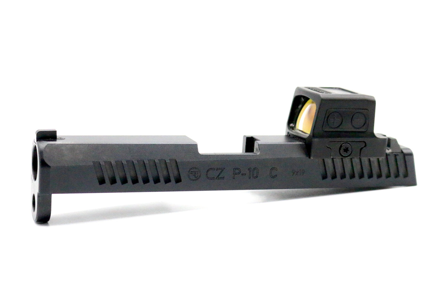 CZ P10C Holosun HS 509T ACSS Direct Mount Low Profile Optic Cut Red Dot Green Dot Slide Milling Front Angle