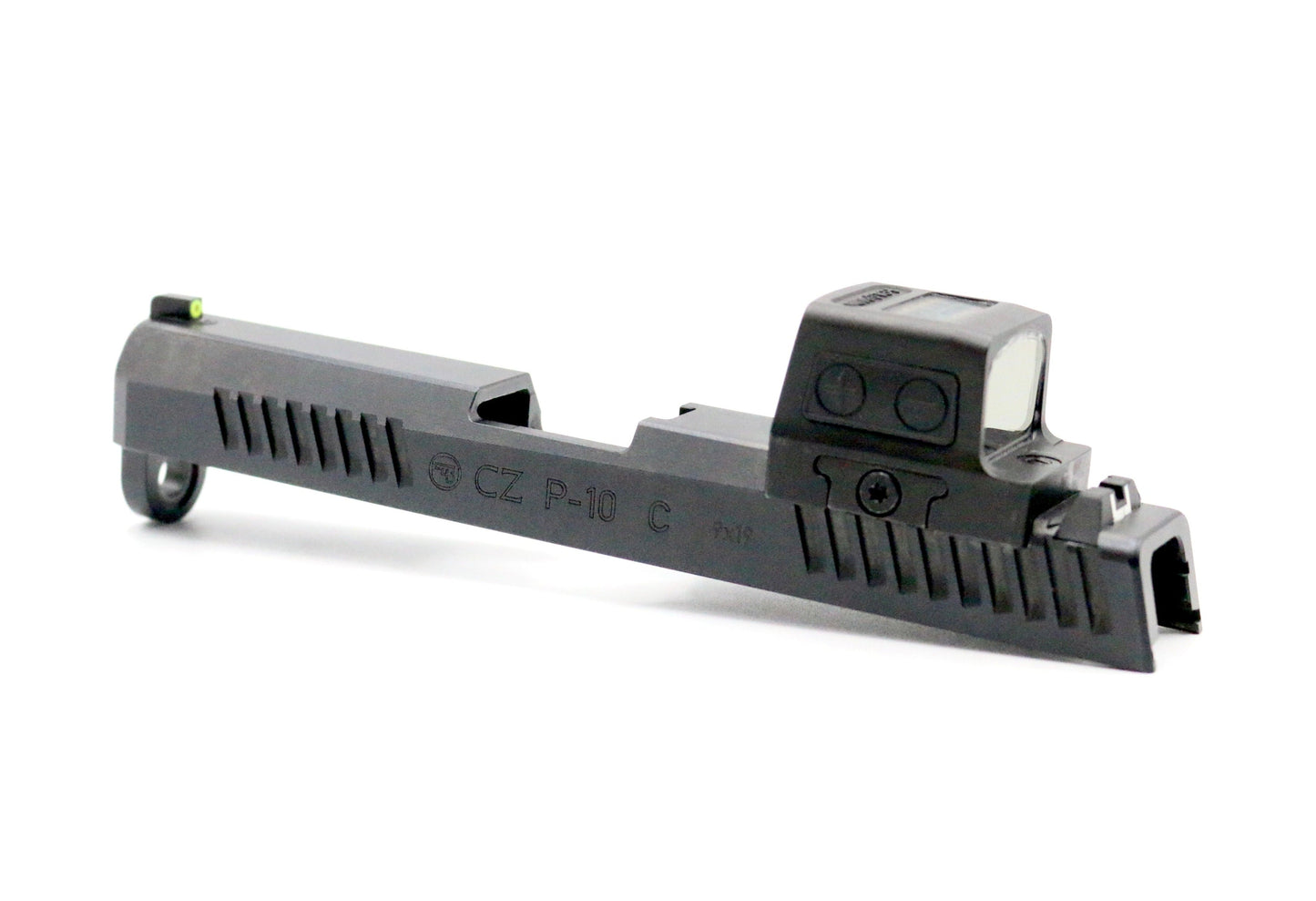 CZ P10C Holosun HS 509T ACSS Direct Mount Low Profile Optic Cut Red Dot Green Dot Slide Milling Rear Angle
