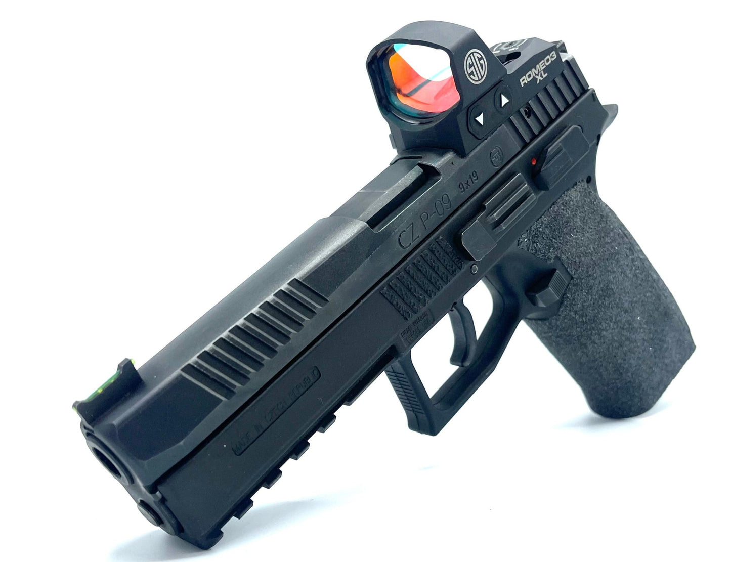 CZ P07 P09 SIG Romeo3 XL Max Direct Mount Low Profile Optic Cut Red Dot Green Dot Slide Milling Front Angle3