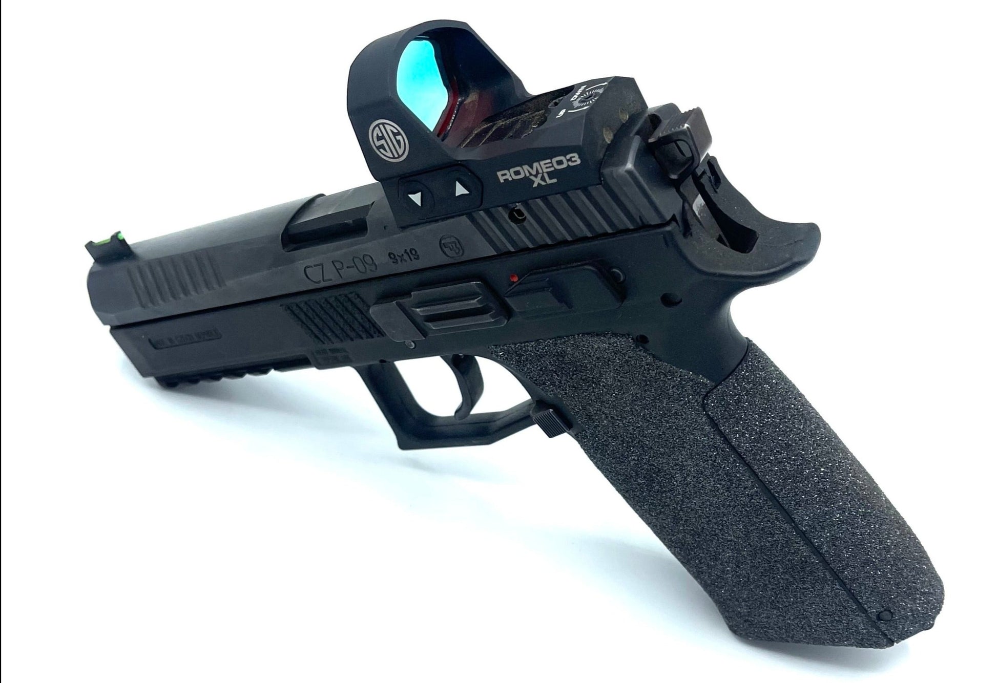 CZ P07 P09 SIG Romeo3 XL Max Direct Mount Low Profile Optic Cut Red Dot Green Dot Slide Milling Rear Angle