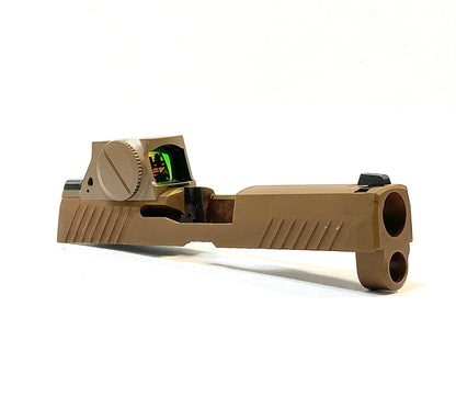 SIG SAUER P320 M17 M18 SIG Romeo M17 Direct Mount Low Profile Optic Cut Red Dot Green Dot Slide Milling Side Angle2
