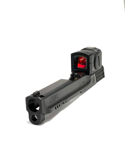 Smith and Wesson M&P 2.0 Aimpoint ACRO Direct Mount Low Profile Optic Cut Red Dot Green Dot Slide Milling Front Angle
