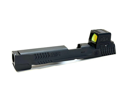 Smith and Wesson M&P 2.0 Battlecut Holosun HS 509T ACSS Direct Mount Low Profile Optic Cut Red Dot Green Dot Slide Milling Front Angle