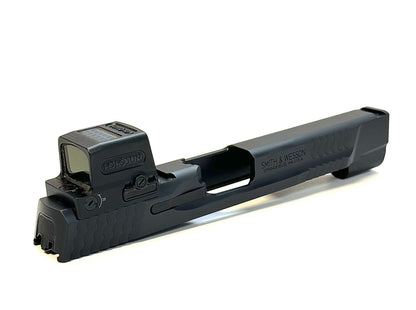 Smith and Wesson M&P 2.0 Battlecut Holosun HS 509T ACSS Direct Mount Low Profile Optic Cut Red Dot Green Dot Slide Milling Rear Angle