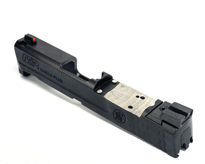 Smith and Wesson M&P Shield Plus Optic Cut Correction Lug Removal Direct Mount Low Profile Optic Cut Red Dot Green Dot Slide Milling Top Angle
