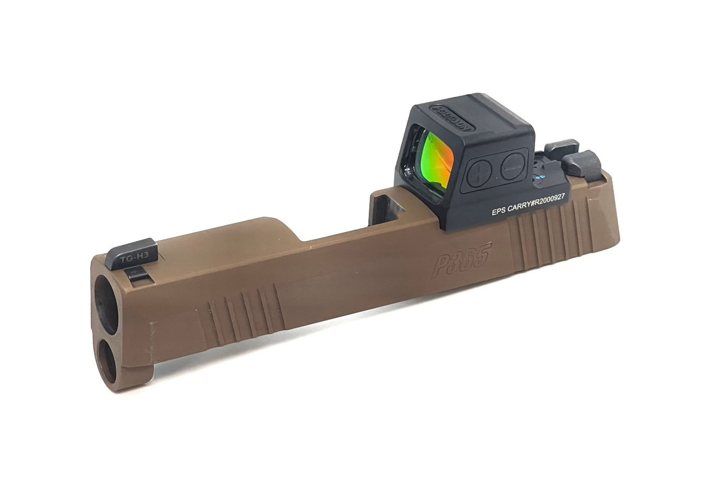 SIG SAUER P365 Holosun HS EPS Carry 407k 507k RMSC Direct Mount Low Profile Optic Cut Red Dot Green Dot Slide Milling Front Angle